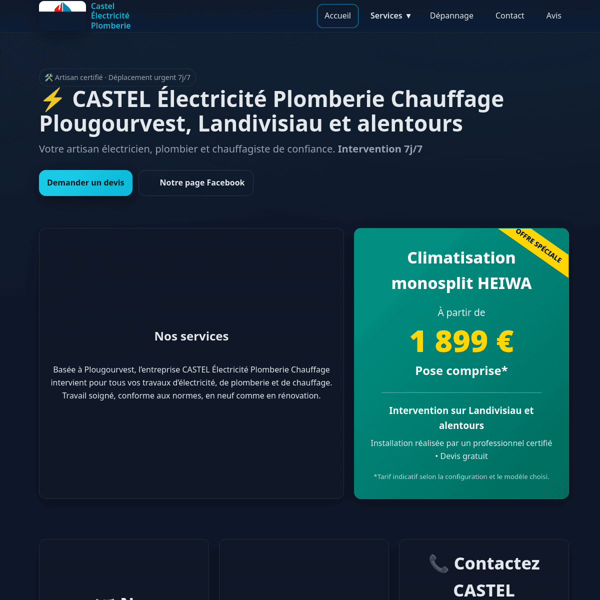 Aperçu — CASTEL Électricité Plomberie