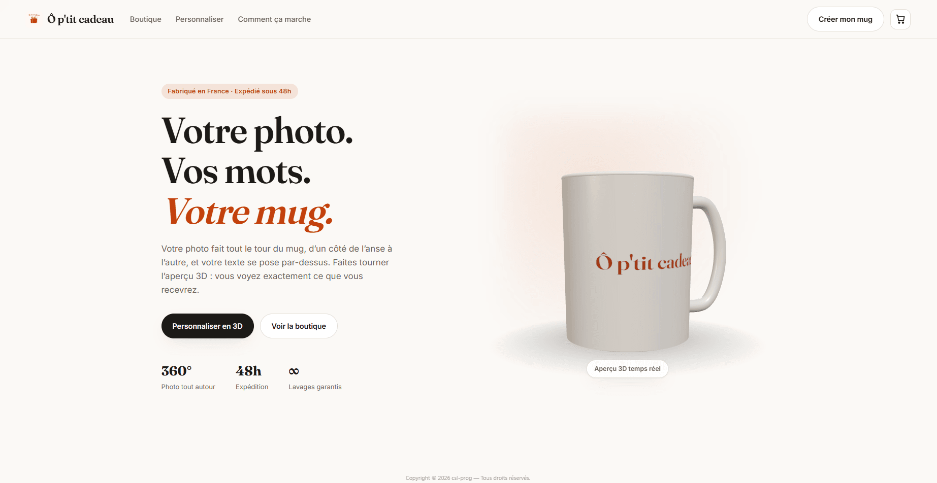Aperçu — Boutique de Mugs Personnalisés